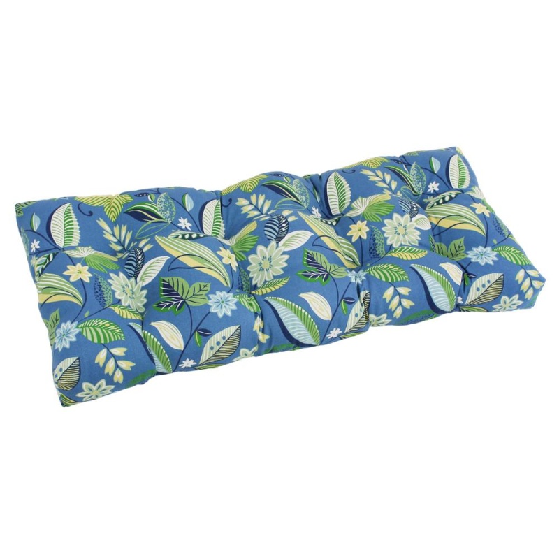 42-Inch by 19-Inch Squared Patterned Spun Polyester Tufted Loveseat Cushion