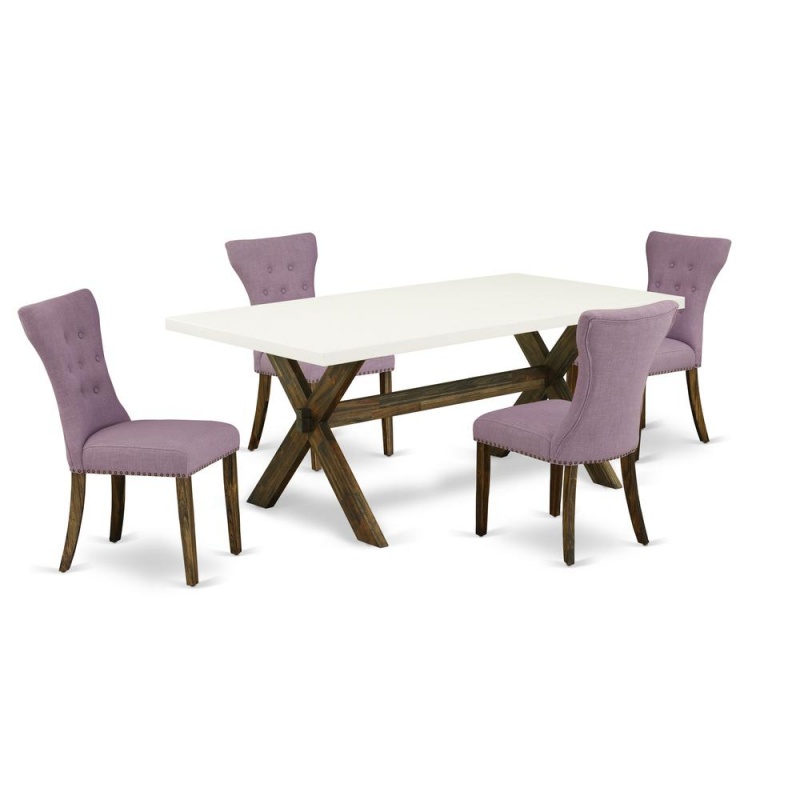 East West Furniture 5-Piece Modern Dining Set