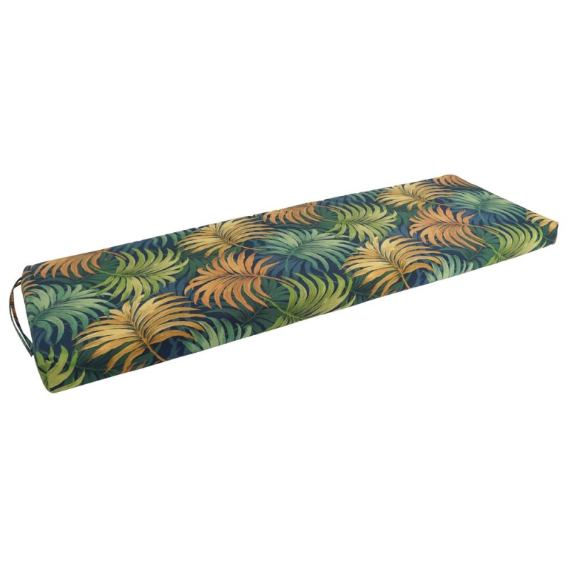 57-Inch By 19-Inch Patterned Outdoor Spun Polyester Bench Cushion 957X19-Reo-61