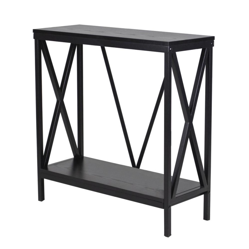 29/37 Gallon Steel X-Frame Aquarium Stand with Lower Shelf, Black