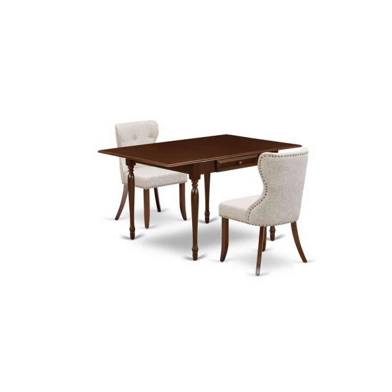 East West Furniture Dining Set of Two Kitchen Chairs
