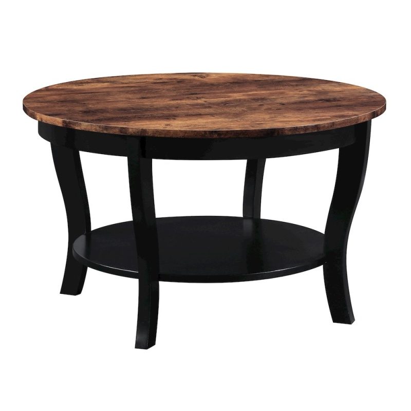 American Heritage Round Coffee Table With Shelf