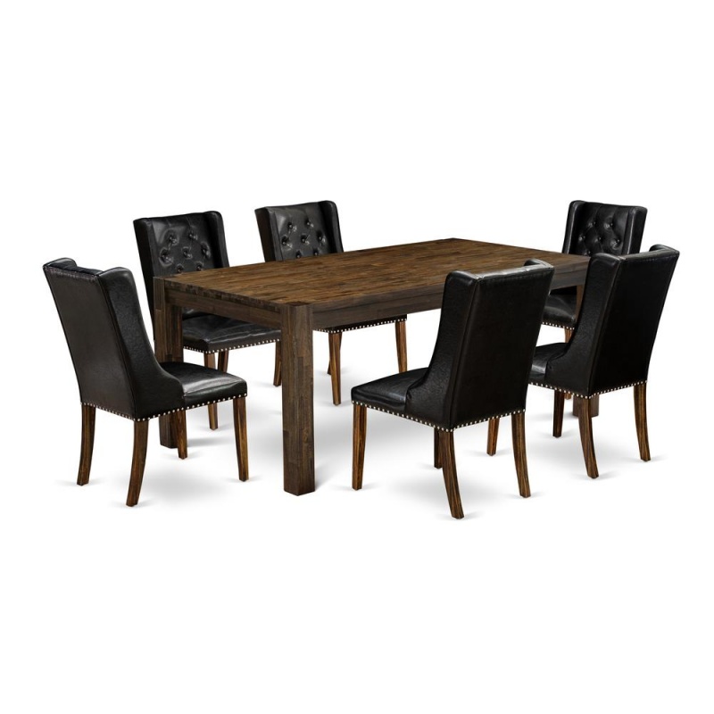 East West Furniture 7-Piece Kitchen Dining Set