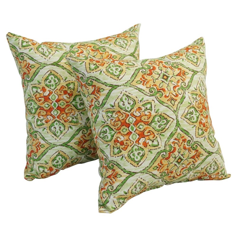 17-Inch Square Polyester Outdoor Throw Pillows (Set of 2)
