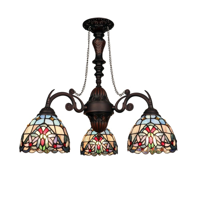 Grenville Victorian-Style Dark Bronze 3-Light Mini Chandelier 24" Wide