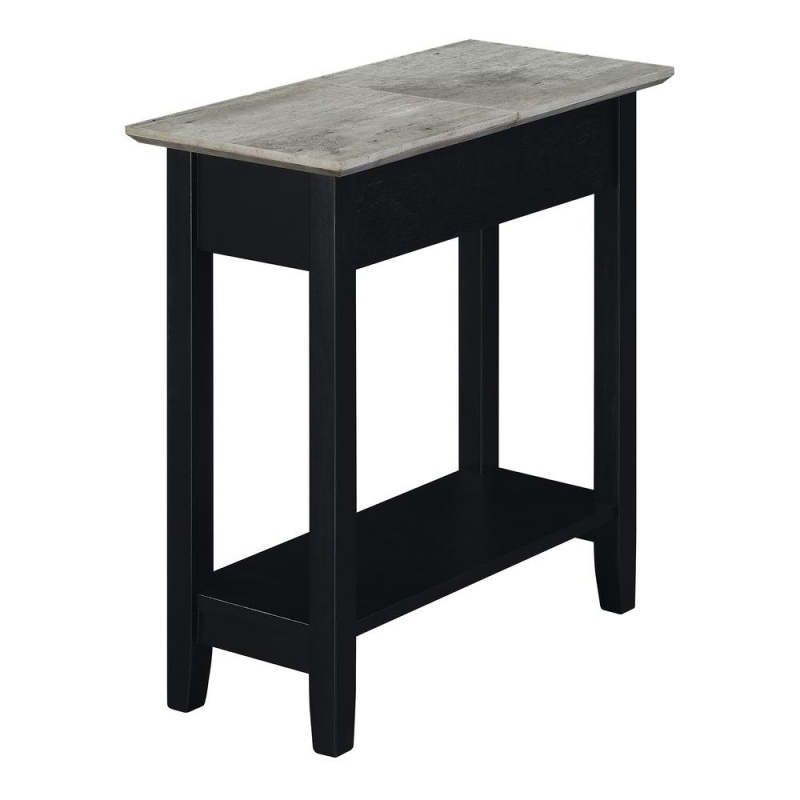 American Heritage Flip Top End Table With Shelf