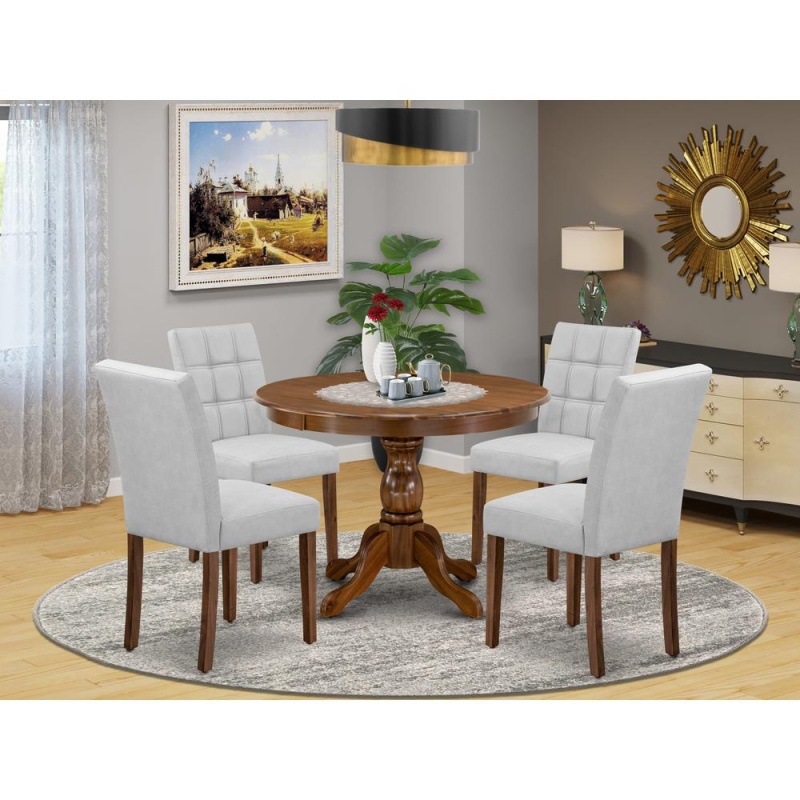 5 Piece Dinner Table Set Contain A Mid Century Modern Dining Table