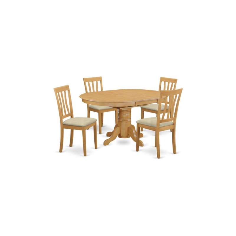 5 Pc Dining Room Set - Kitchen Dinette Table And 4 Kitchen Chairs
