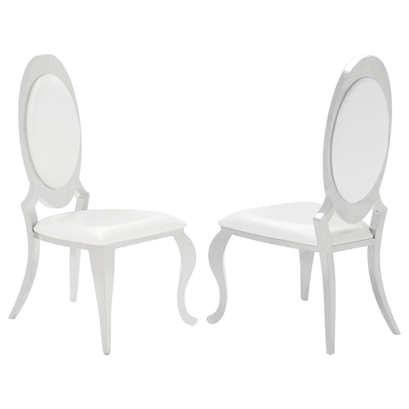 Anchorage Upholstered Dining Chair Cream White (Set Of 2)