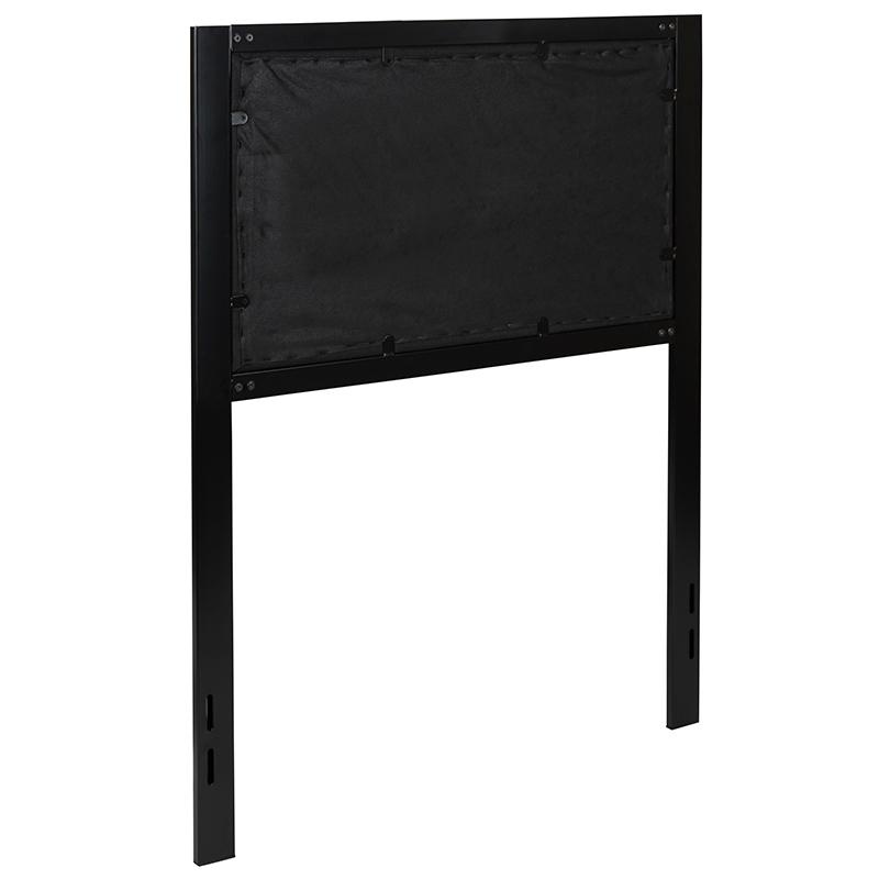 Melbourne Metal Upholstered Twin Size Headboard In Black Fabric