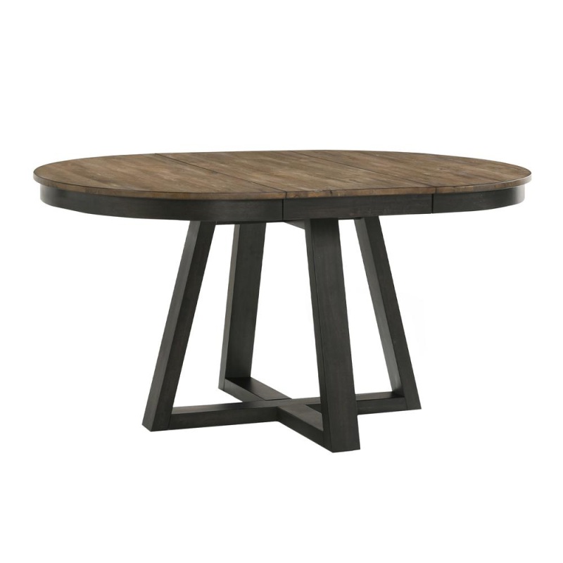 Table, 42X42-60 Round Dining In Brushed Brown & Pecan