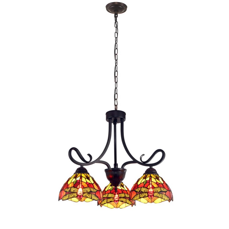 Chloe Lighting Empress Dragonfly Tiffany-Style Mini Chandelier