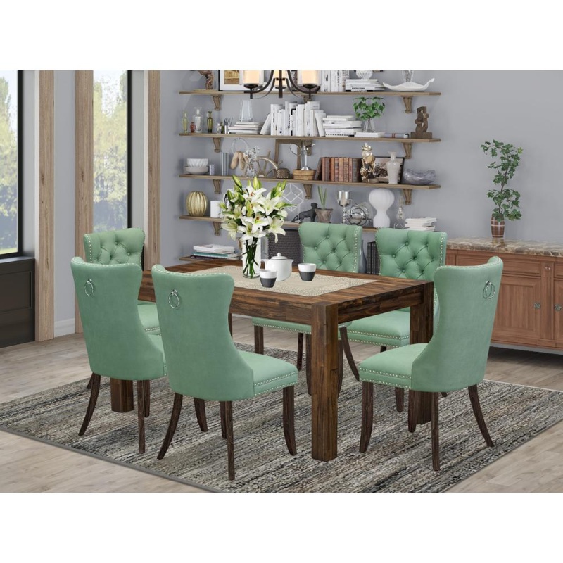 East West Furniture 7 Piece Dining Table Set