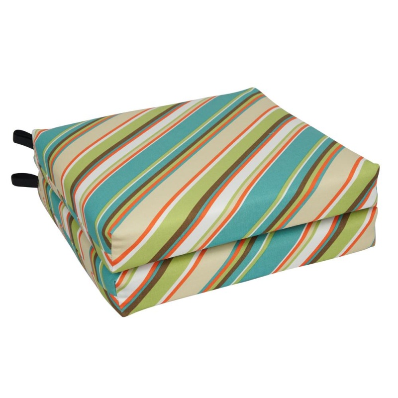 20-Inch by 19-Inch Patterned Outdoor Chair Cushions (Set of 2)
