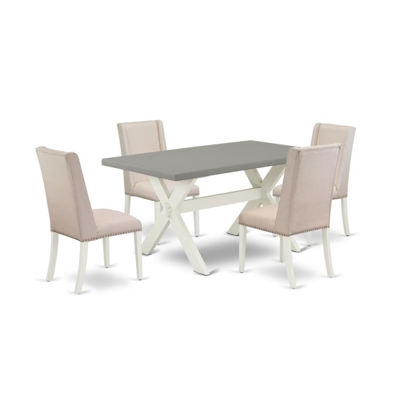 5-Piece Rectangular Dining Room Table Set