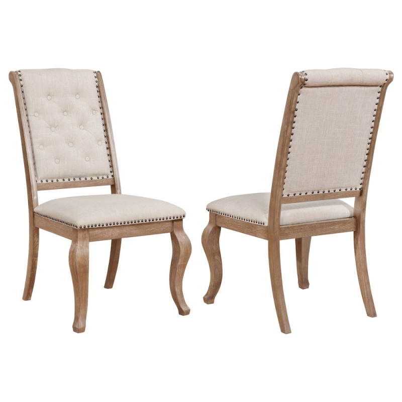 Brockway Upholstered Dining Chair Barley Brown (Set Of 2)