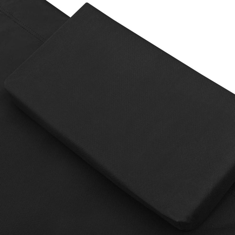 Vidaxl Outdoor Lounge Bed Fabric Black 3529