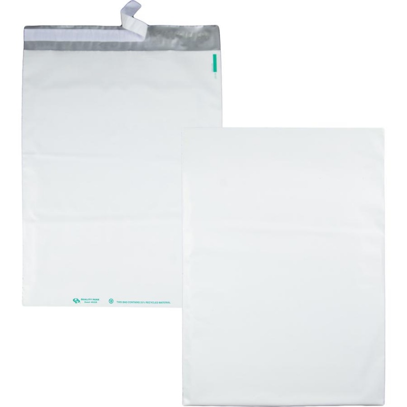 Quality Park White Poly Mailing Envelopes - Catalog - 14" Width X 19" Length - Self-Sealing - Polyethylene - 100 / Pack - White