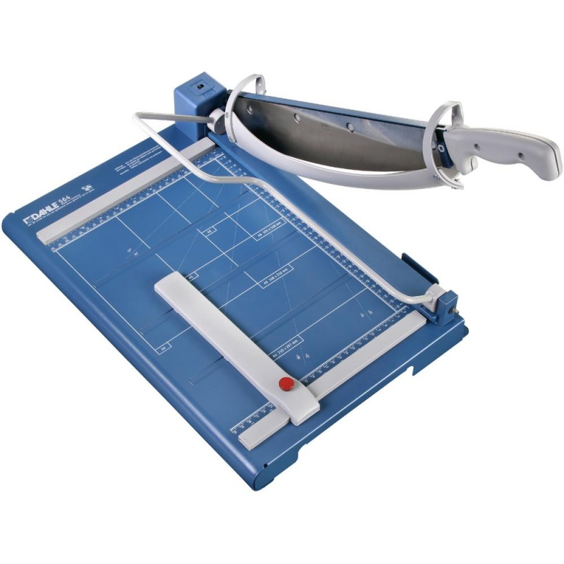Dahle 564 Guillotine Trimmer - Cuts 40Sheet - 14" Cutting Length - 4" Height X 12.3" Width - Metal Base, Steel Blade, Aluminum, Plastic - Blue