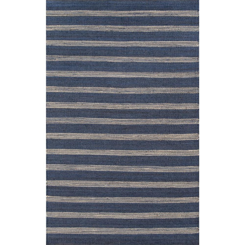 Contemporary Rectangle Area Rug, Navy, 7'6" x 9'6"