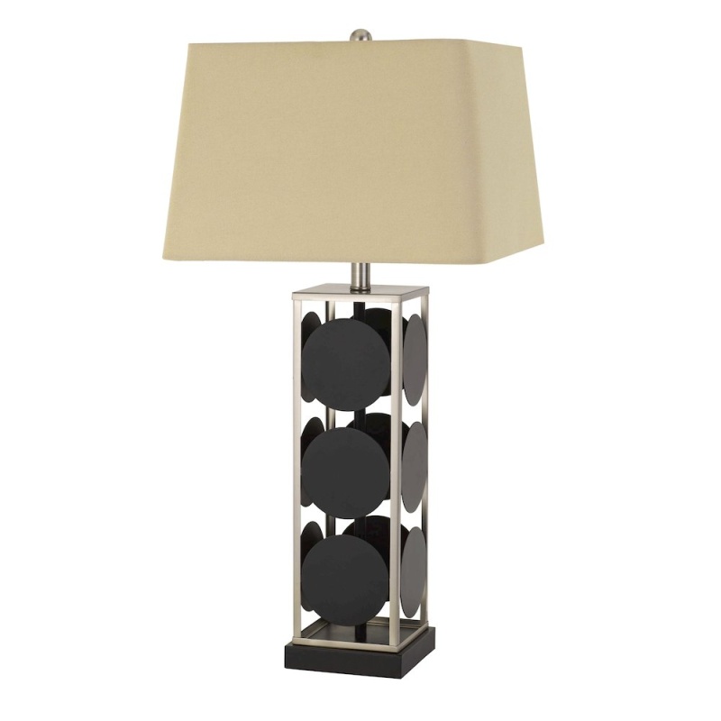 Hanson Metal Table Lamp With Square Fabric Shade