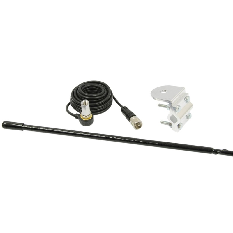 Roadpro 1000W Platinum Series Black 4 Foot Single Mirror Mount CB Antenna Kit