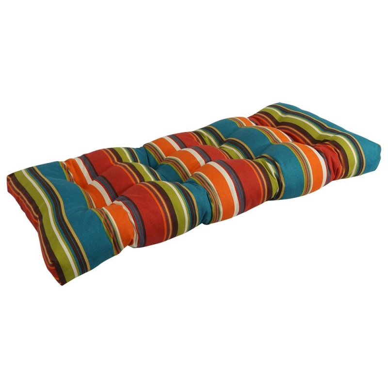 42-Inch By 19-Inch Squared Patterned Spun Polyester Tufted Loveseat Cushion 94006-Ls-Reo-51