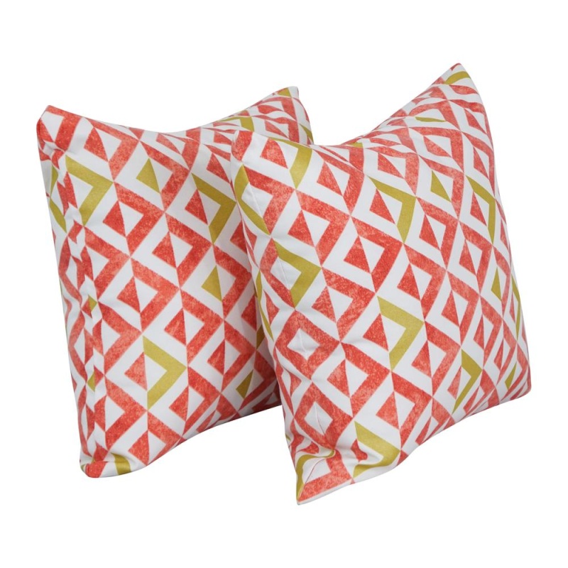 17-Inch Square Polyester Outdoor Throw Pillows (Set of 2)