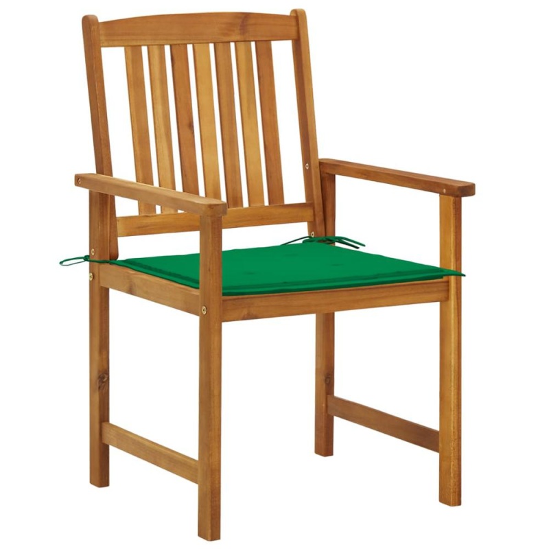 Vidaxl Director's Chairs With Cushions 2 Pcs Solid Acacia Wood 1177