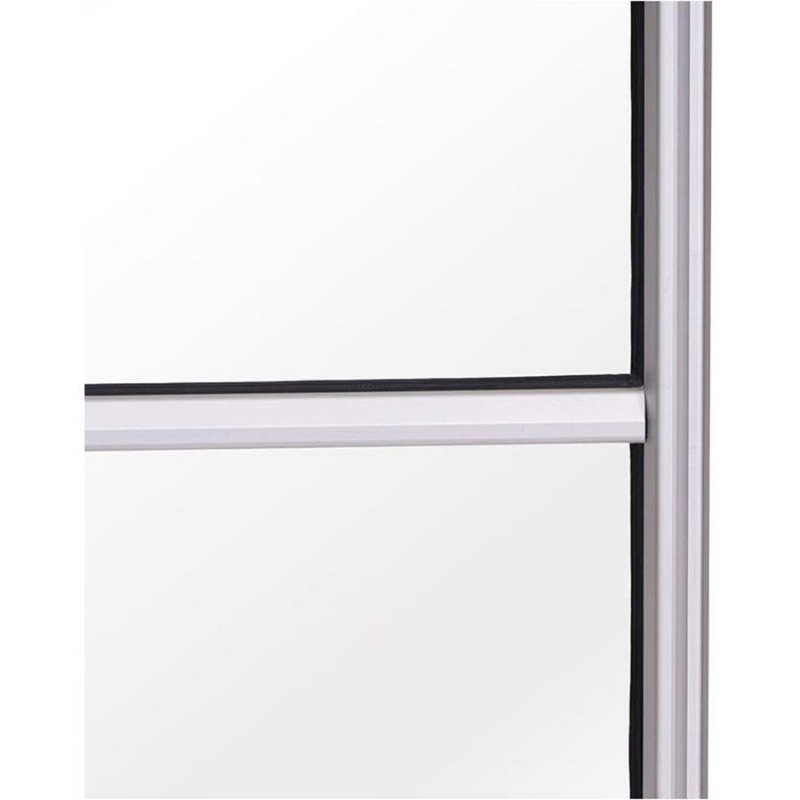 Bi-Silque Mobile Glass Panel Divider - 50" Width X 22" Depth X 80.3" Height - Glass - Aluminum, Transparent