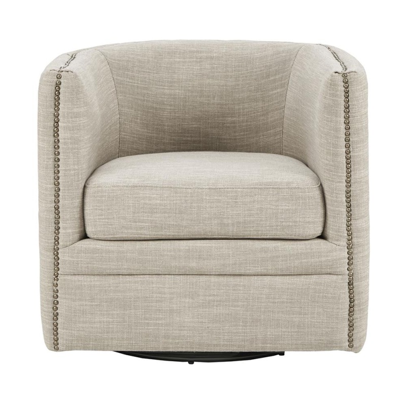 Tufted Barrel Swivel Chair