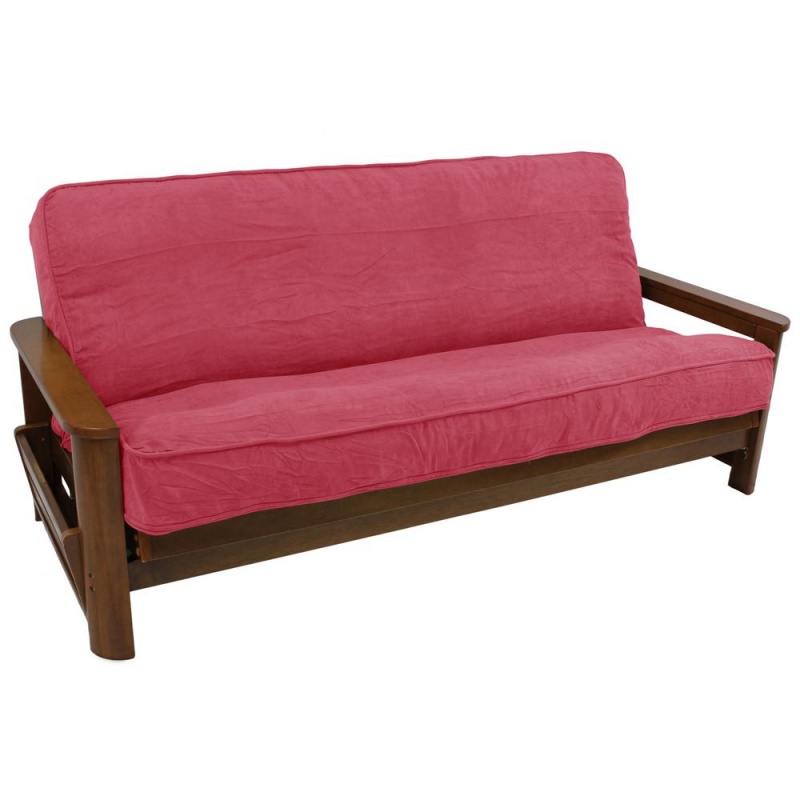 Solid Microsuede Double Corded 8 to 9-Inch Full Futon Cover