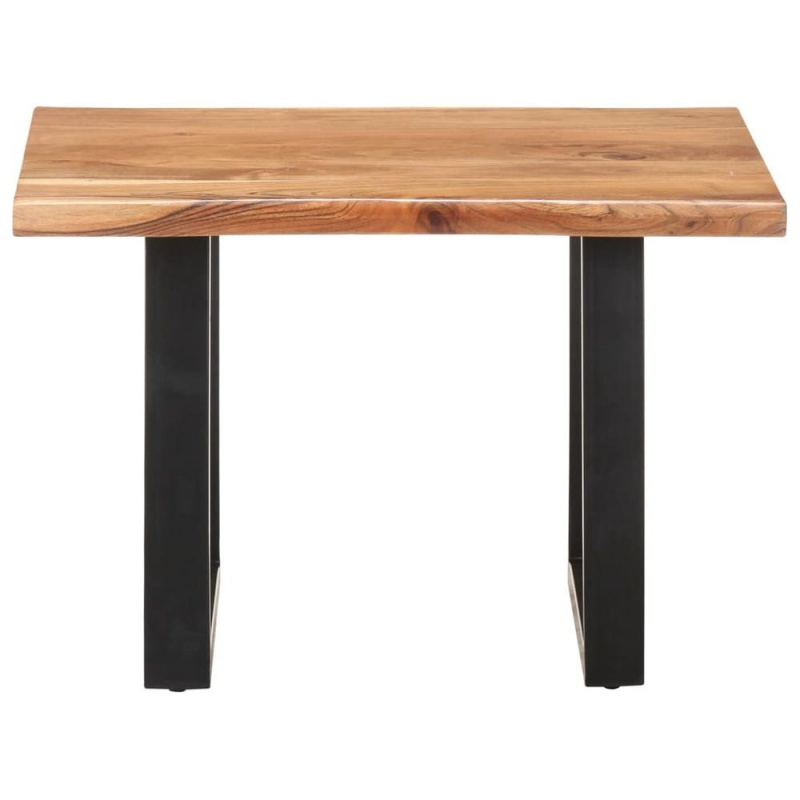 Vidaxl Coffee Table With Live Edges 23.6"X23.6"X15.7" Solid Acacia Wood 1047