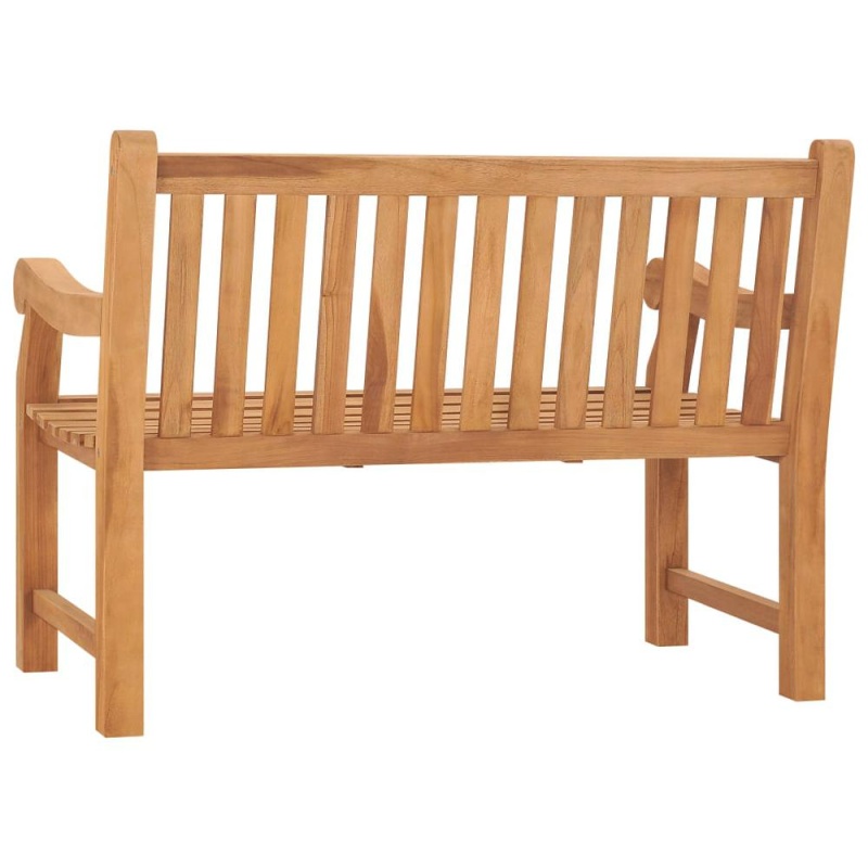 Vidaxl Garden Bench With Cushion 47.2" Solid Teak Wood 2976