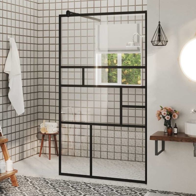 Walk-In Shower Wall With Clear ESG Glass