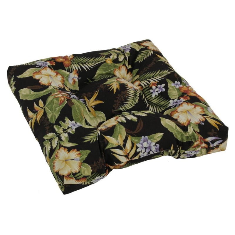 19-Inch Squared Spun Polyester Tufted Dining Chair Cushion