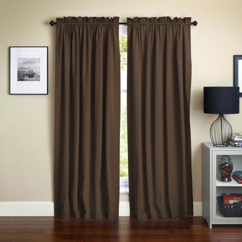 Blazing Needles 108-Inch By 52-Inch Twill Curtain Panels (Set Of 2)