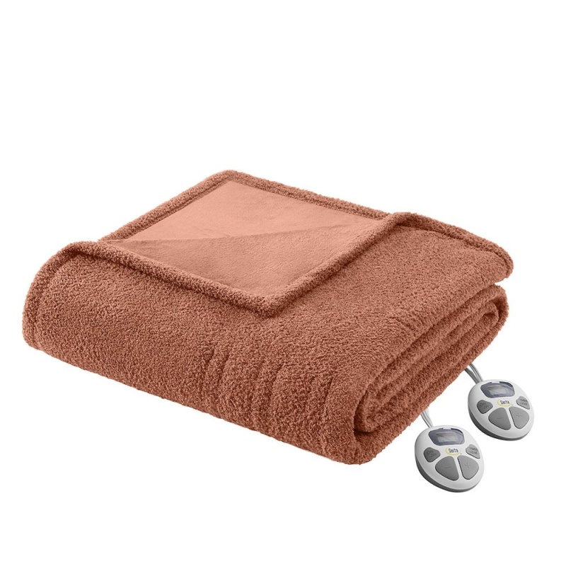 Dream Soft Heated Blanket, Rust Color