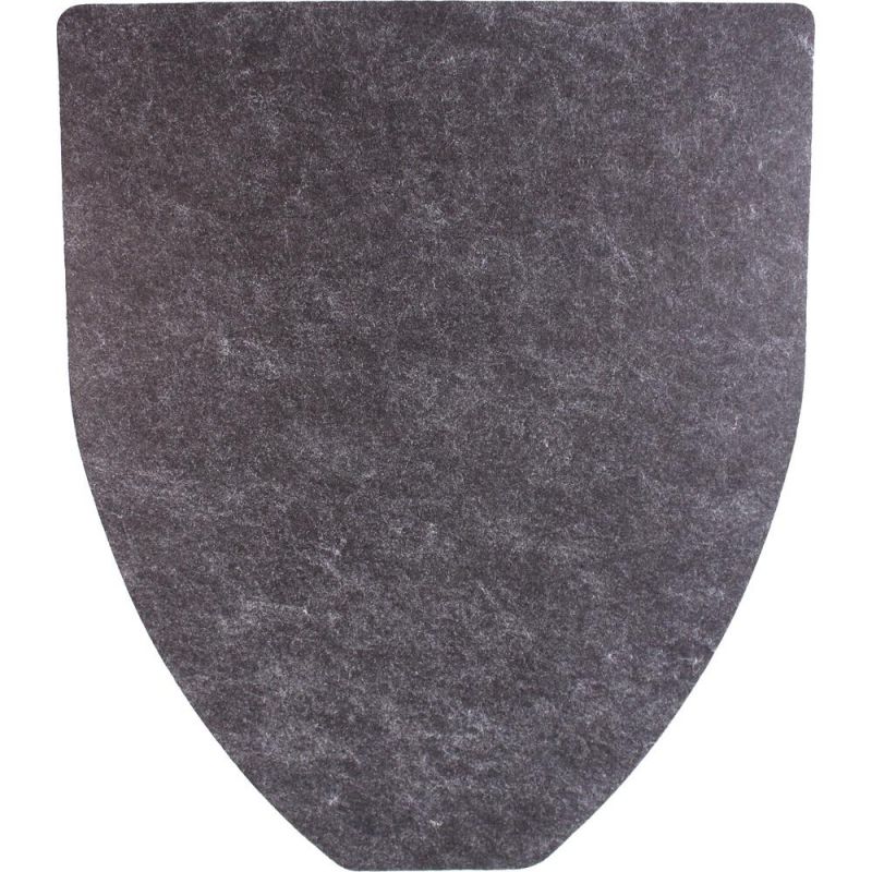Genuine Joe Disposable Urinal Floor Mat - Urinal - 21" Length X 17.40" Width X 0.30" Thickness - Fiber - Charcoal Black