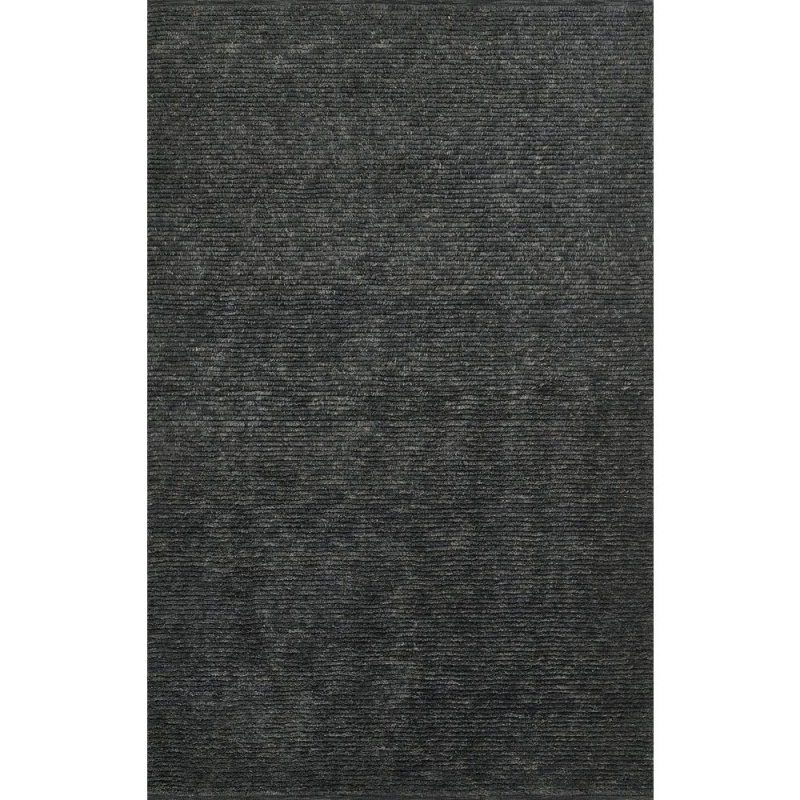 Transitional Rectangle Area Rug, Charcoal, 5' X 8'