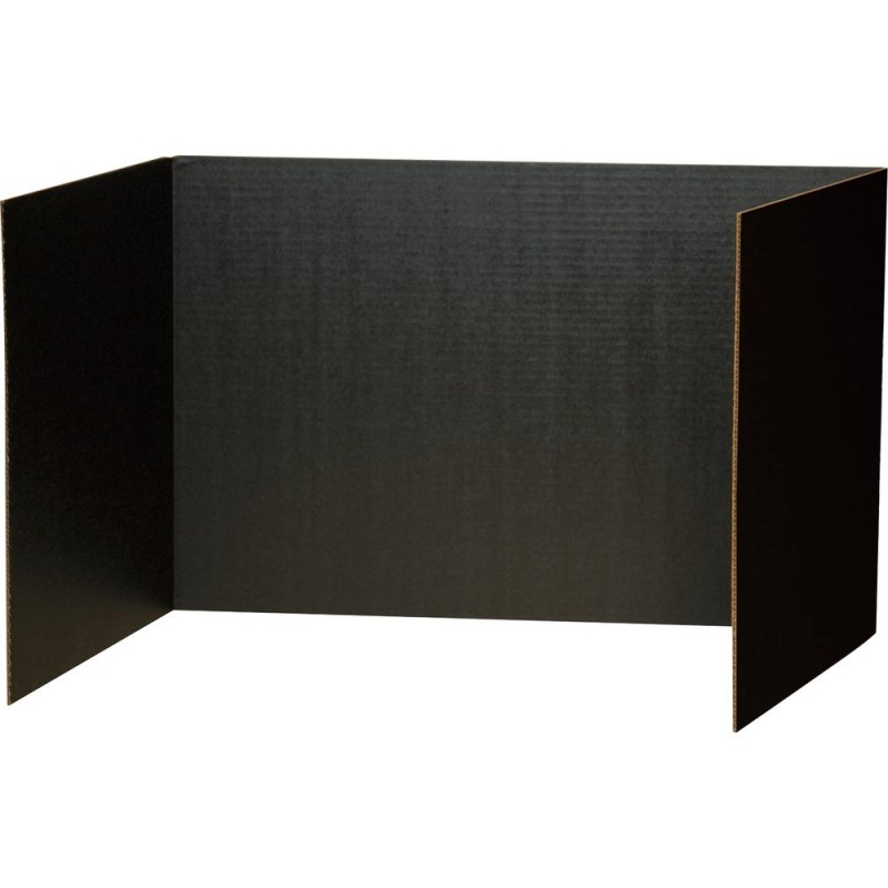 Pacon Privacy Boards - 48"W X 16"H - 4 Boards/Pack - Black