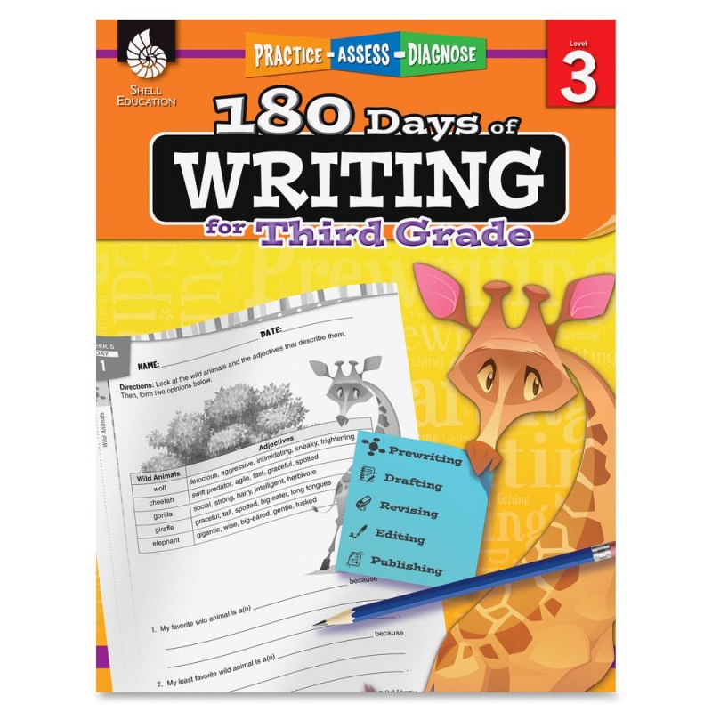 Shell Education 3Rd Grade 180 Days Of Writing Book Printed Book - 216 Pages - Shell Educational Publishing Publication - Book - Grade 3