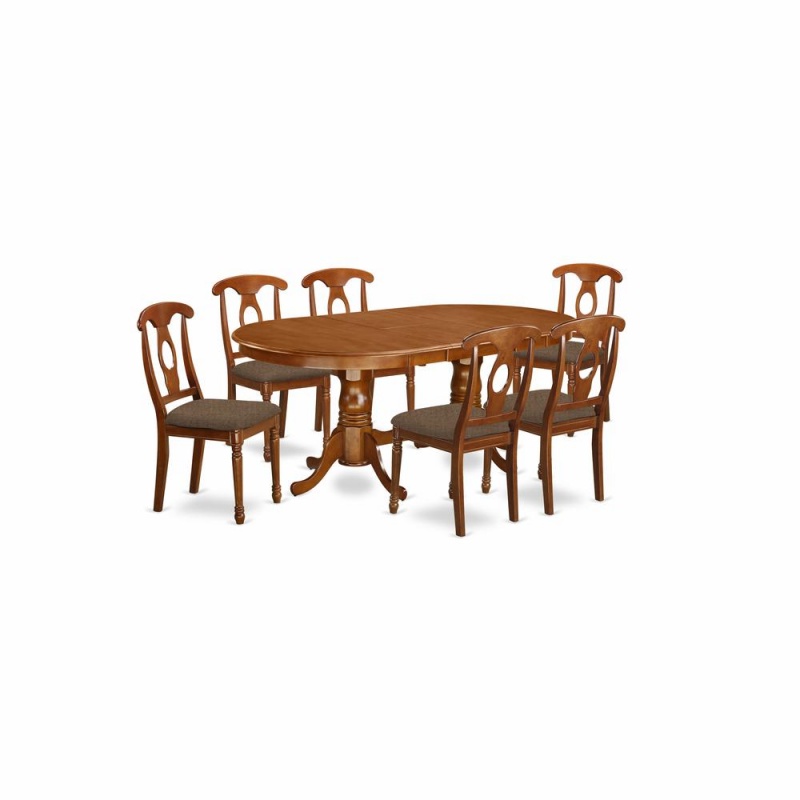 7 Pc Dining Room Set-Dining Table With 6 Dining Chairs