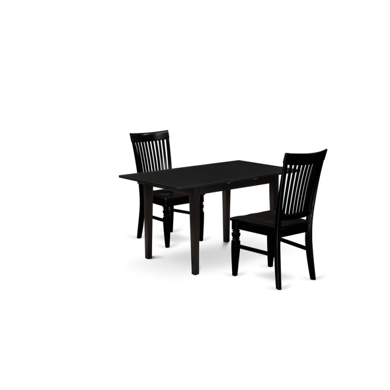 Dining Table- Dining Chairs, Nowe3-Blk-w
