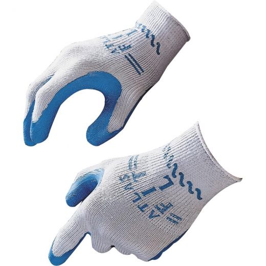 Showa Atlas Fit General Purpose Gloves - Large Size, Blue, Gray