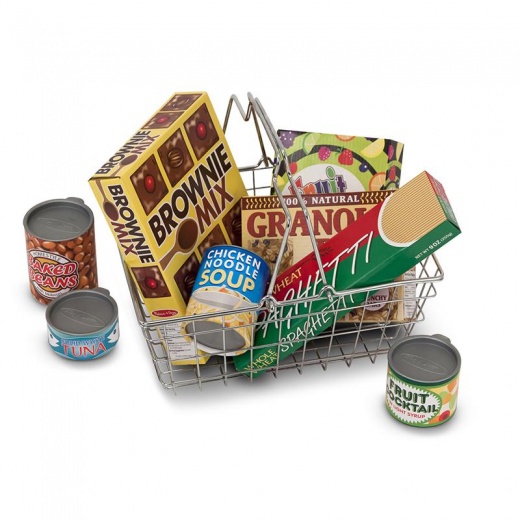 Melissa & Doug Grocery Basket With Food