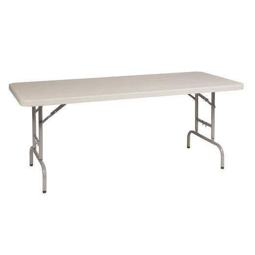 Office Star 6' Height Adjustable Resin Multi Purpose Table