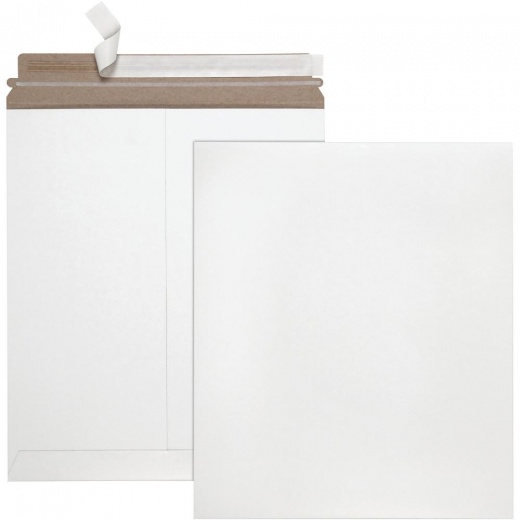 Quality Park Sturdy Fiberboard Photo Mailers - 6" x 8" Self-Sealing Board - 25/Box - White