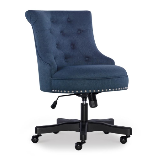 Linon Sinclair Office Chair, Azure Blue