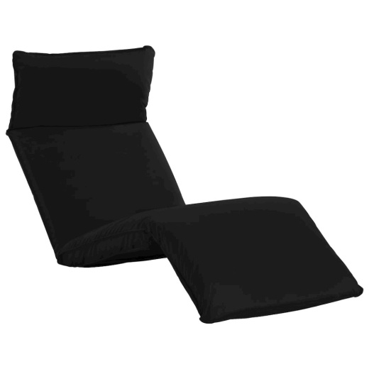 Vidaxl Foldable Sunlounger Oxford Fabric Black 6043